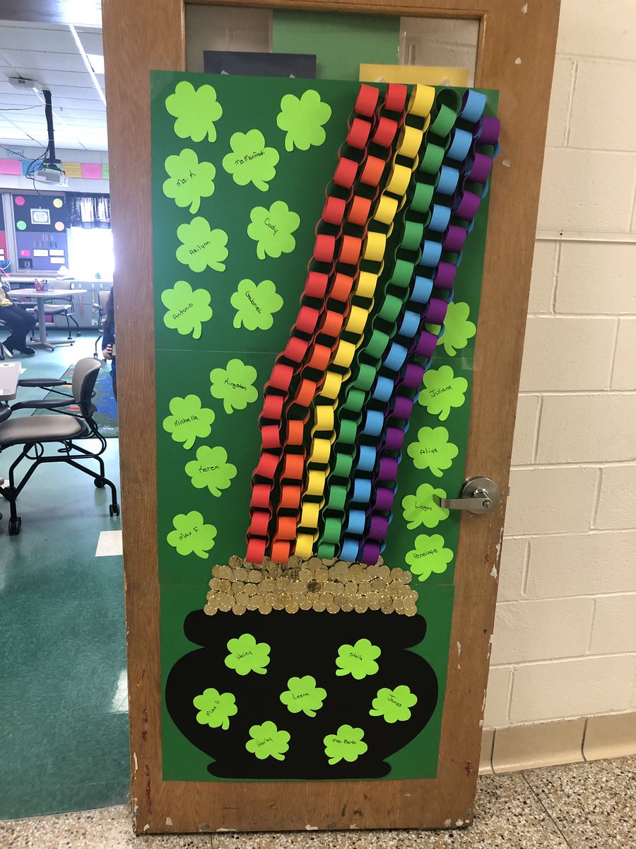 Kristinbarth5's tweet photo. Love that parents decorate the door. Thanks for an awesome one Katie Hall #TeamMillridge https://t.co/K0bhgLuRms