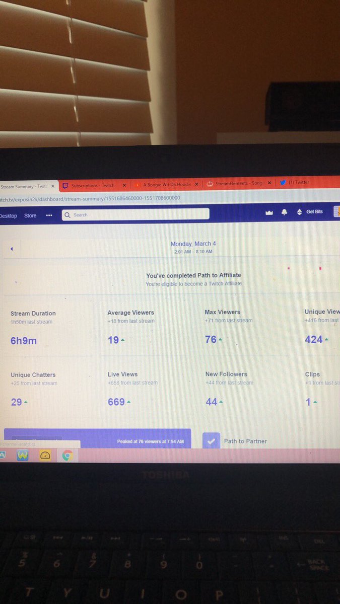 NUFGaming's tweet photo. I had 76 viewers in my stream &amp; gained 49 followers I wanna thank everyone who came &amp; showed love 💯 . I hope I continue to grow 🤳🏾 exposin2x on Twitch https://t.co/4X6JxNd98g