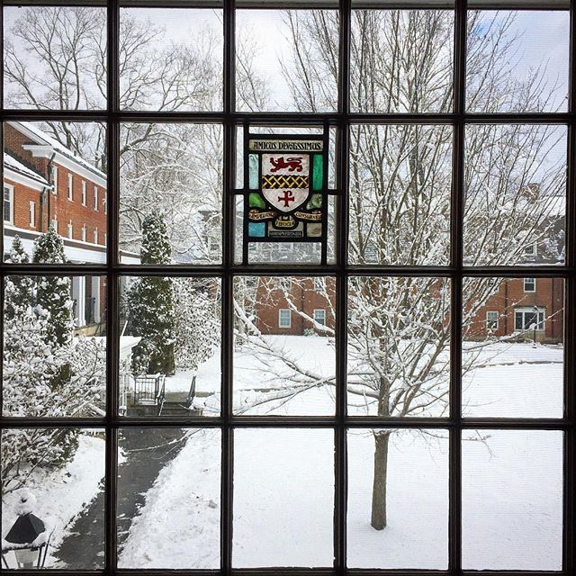JGPLibrary's tweet photo. Happy Spring Break! 😉 #library #librarylife #snow #winter #treesandsnow #stainedglass #window #springbreak #read https://t.co/wtumKThHOj https://t.co/MqSOVkQcnl