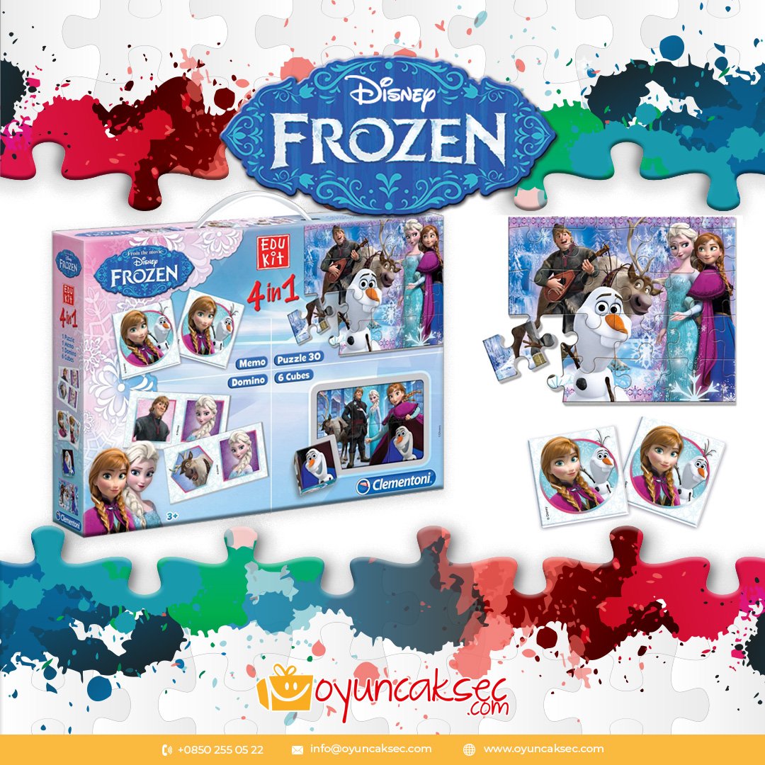 Clementoni Frozen Eğitici Set 4’ü 1 arada (Edukit) ile hafıza, iletişim ve mantık dahil olmak üzere çocuk gelişimi becerilerini geliştiren temel eğitsel oyunlar oyuncaksec.com’da.<a href="/OyuncaksecCom/">Oyuncaksec.com</a> #oyuncaksec #kızçocuk #oyuncak #oyun #puzzles #puzzletime #Online #onlineshop