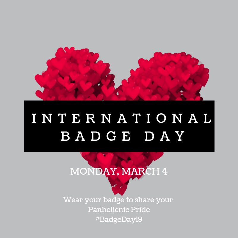 Happy International Badge Day! Wear your badge and show your Panhellenic pride ✨ #aupanhellenic
