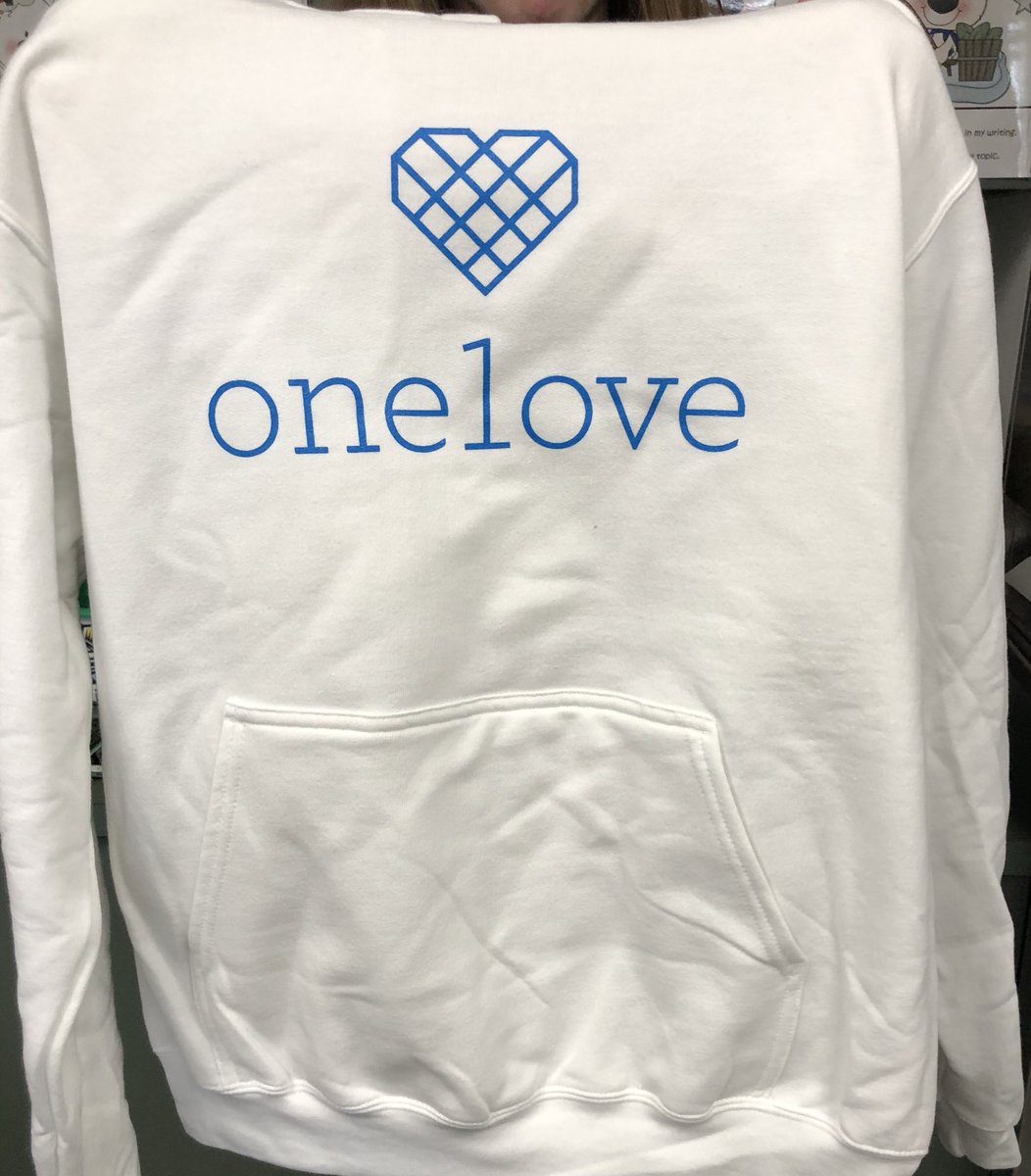 oneloveraleigh's tweet photo. Brand new 2019 One Love Raleigh merchandise is ready for purchase!!  

White One Love hoodies: $35 sizes small-xl 
One Love hats in camo, grey, and green: $30 https://t.co/RKeoDEW1XS