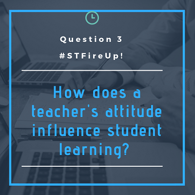 UtahTOY2014's tweet photo. Q3: How does a teacher's attitude influence student learning? #STFireUp!! https://t.co/5IQbFvYpaD