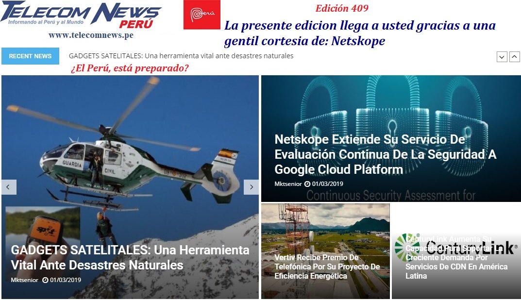 PeruTelecom's tweet image. “Edición 409” de:
telecomnews.pe  
Olvídate del efectivo: con los pagos con códigos QR, GADGETS SATELITALES: Una herramienta vital ante desastres naturales, La propuesta de impresoras Epson para el regreso a clases 2019, Vertiv recibe premio de Telefónica por eficiencia