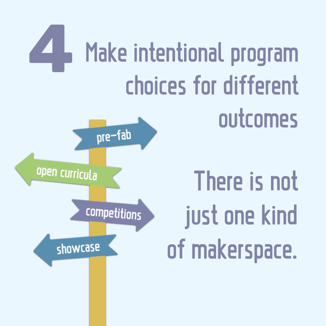 youngmoo's tweet photo. 4. There is Not Just One Kind of Makerspace. Make intentional program choices for different outcomes.
#SXSWEDU #MakingCulture #MakerEd #InclusiveMaking https://t.co/SnzErbJnfl