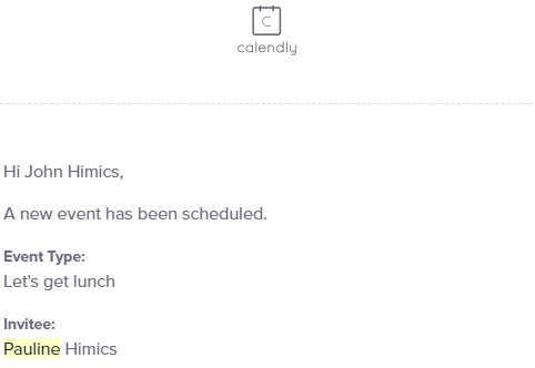 When you've been scheduling a lot of lunches lately with <a href="/Calendly/">Calendly</a> and your wife wants to get in on the action. ❤️