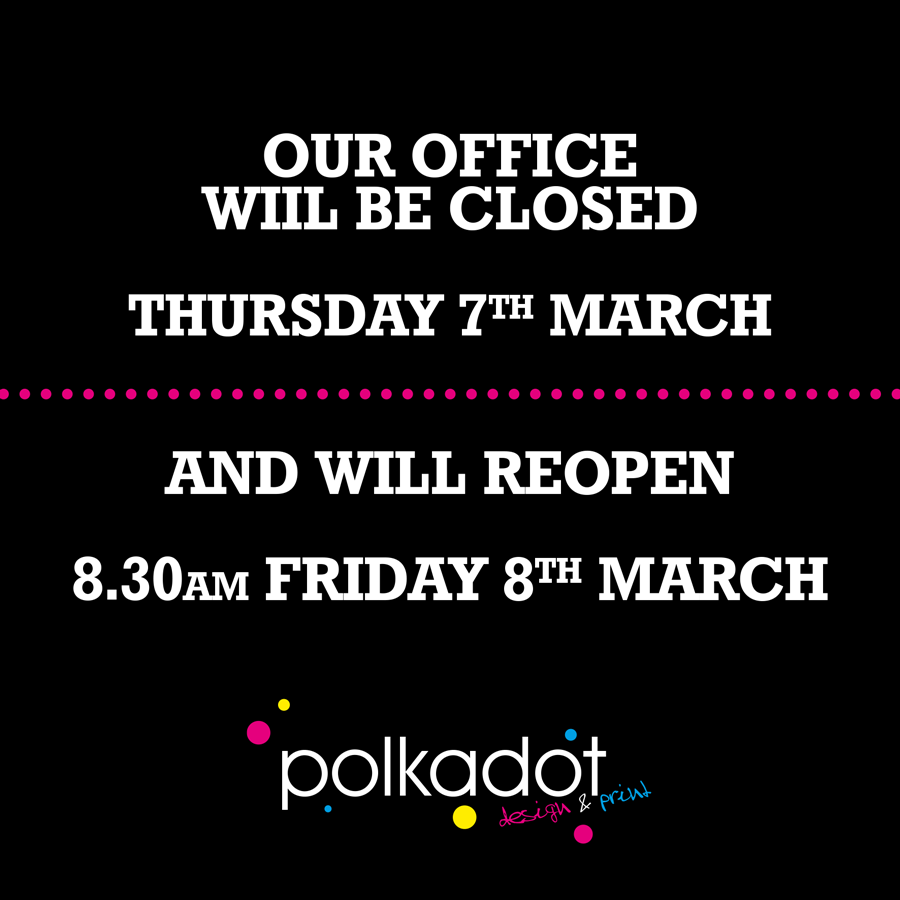 PolkadotTeam's tweet photo. PLEASE NOTE
Our office will be closed on Thursday 7th March, as we will be attending the funeral of our much loved friend and colleague Carl Darcy. Please bear with us at this time. The office will re-open for business at 8.30am on Friday 8th March.
Thank you for your patience. https://t.co/wfSJDoVVPW