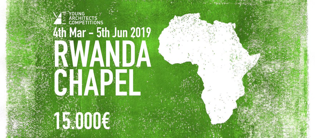 yac_ltd's tweet photo. We are glad to present RWANDA CHAPEL!
Our new 15.000€ architectural competition!

Registration end: 02/06/2019
Material submission: 05/06/2019
visit our website:https://t.co/fqsYrFjSGn

#YAC #YOUNGARCHITECTSCOMPETITION #RC #RWANDACHAPEL https://t.co/4jGi4mNJNN