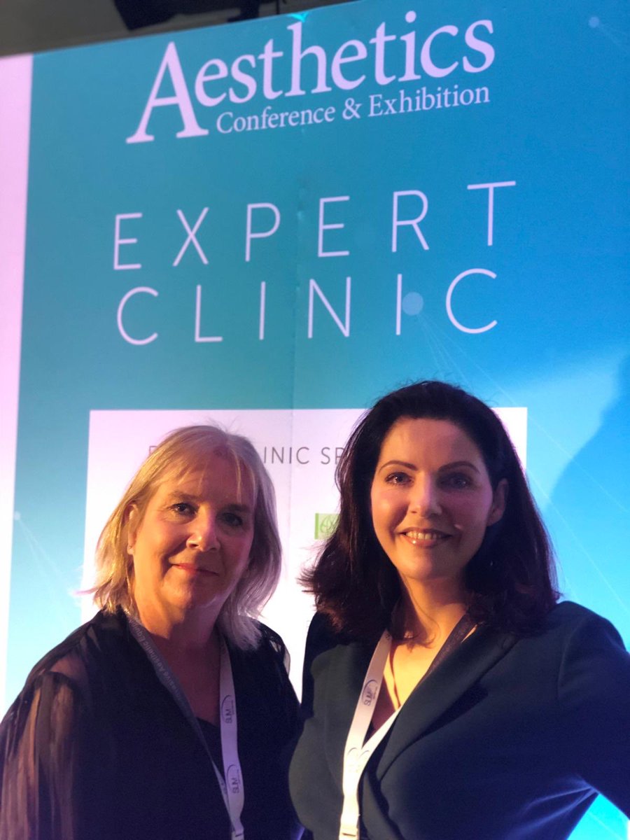 SkinPenUK's tweet photo. Dr Stefanie Williams with Kathy Taylor - Brewin MD of BioActiveAesthetics who sponsored the expert clinic talk Dr Williams delivered on the safety in #microneedling at #aceconference2019 #skinpen #skinpenprecision #skinneedling #antiageing #medicalaesthetics @aestheticsgroup https://t.co/NIY7UER6N4