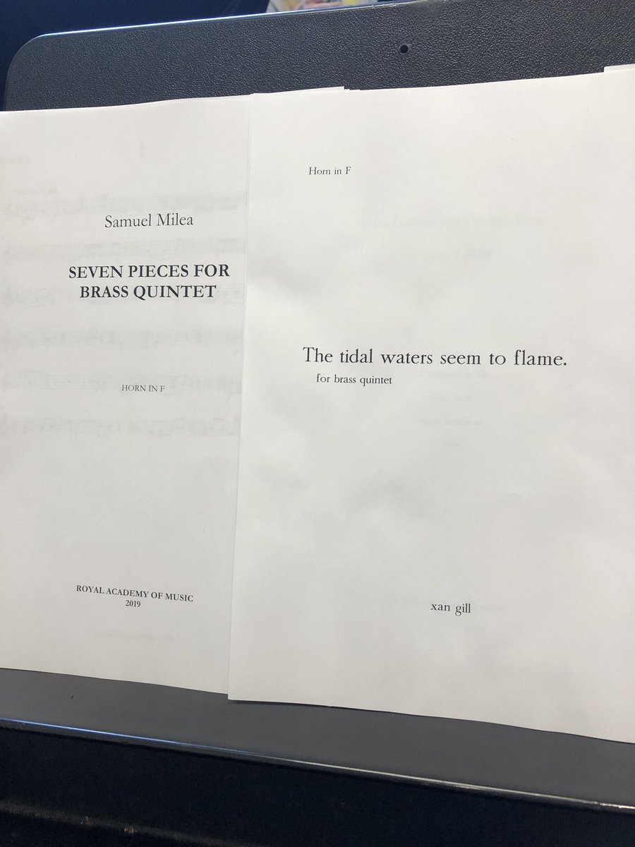 London Metropolitan Brass (@ldn_met_brass) on Twitter photo We’re delighted to be premiering two brilliant new quintets by <a href="/XanGill/">Xan Gill</a> and Samuel Milea tomorrow. 7pm at <a href="/RoyalAcadMusic/">Royal Academy of Music</a>. Brilliant additions to the repertoire for brass! <a href="/christysnr/">Christopher Austin</a> <a href="/pcashian/">Philip Cashian</a> We’re delighted to be premiering two brilliant new quintets by <a href="/XanGill/">Xan Gill</a> and Samuel Milea tomorrow. 7pm at <a href="/RoyalAcadMusic/">Royal Academy of Music</a>. Brilliant additions to the repertoire for brass! <a href="/christysnr/">Christopher Austin</a> <a href="/pcashian/">Philip Cashian</a>