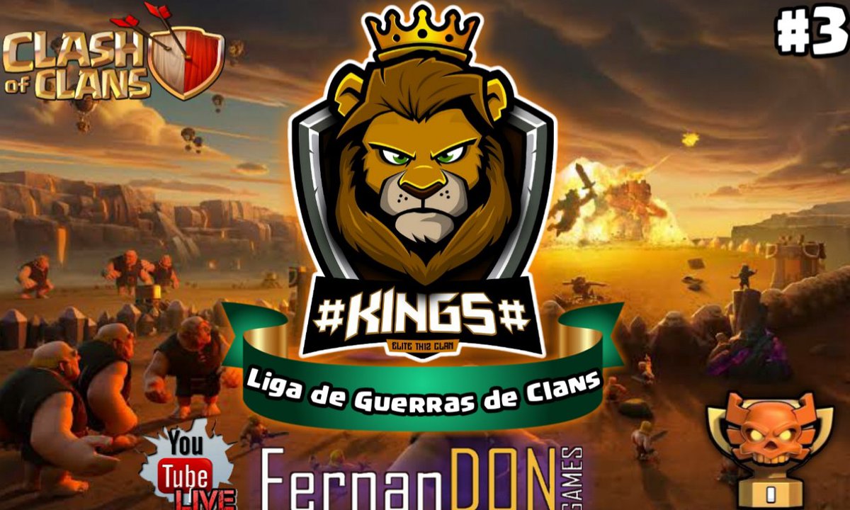 Salve Galera blz ? Preparados para mais uma guerra do # KINGS # pela liga ?
Não percam !! Hoje a partir de 19:00hs aqui no canal a 3ª guerra !!! TMJ !!
Clash On !!! #gokings