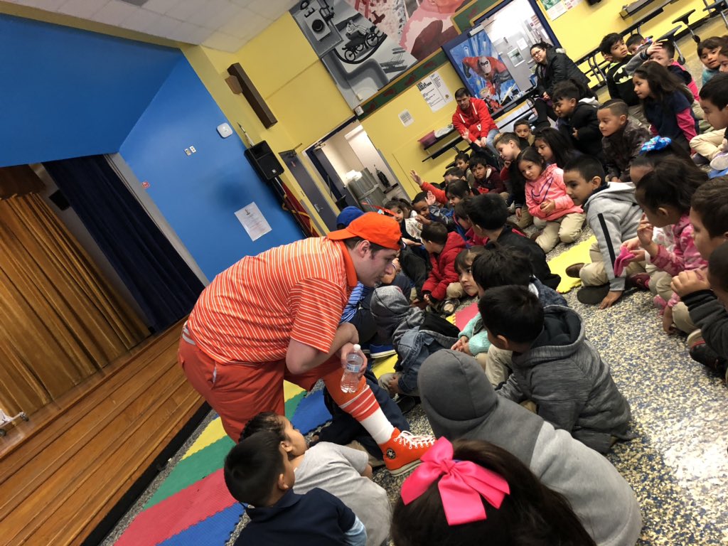 Alley Theater questions J. R. Harris students on comprehension.