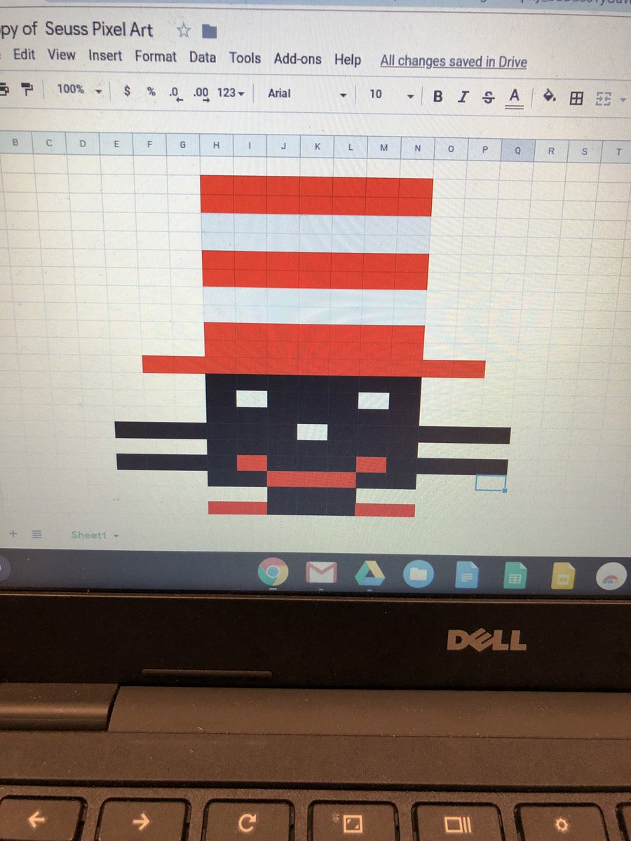 We worked on some math fluency with a cat in the hat pixel art activity! <a href="/lets_du_this/">Dana DuPre</a> #r2littles