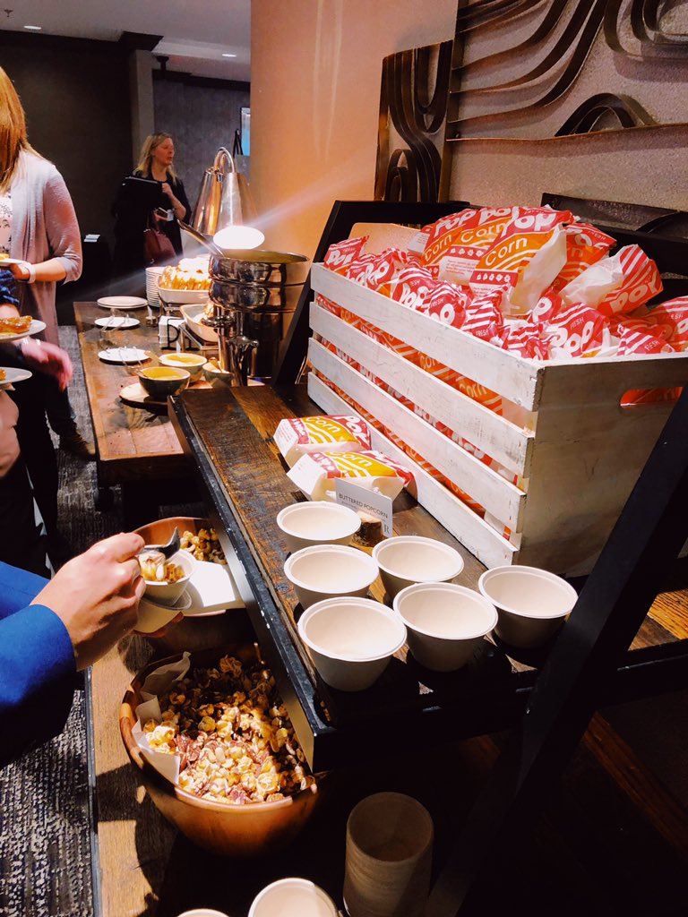 AshleyEWaldron's tweet photo. Pretzel, cheese, and popcorn break for all the #YPs in between sessions at the #awwaYPtraining! Thank you to our awesome panel for your helpful advice. @awwa #myroleinwater #valueofwater #waterYPsummit https://t.co/l45h697c5E
