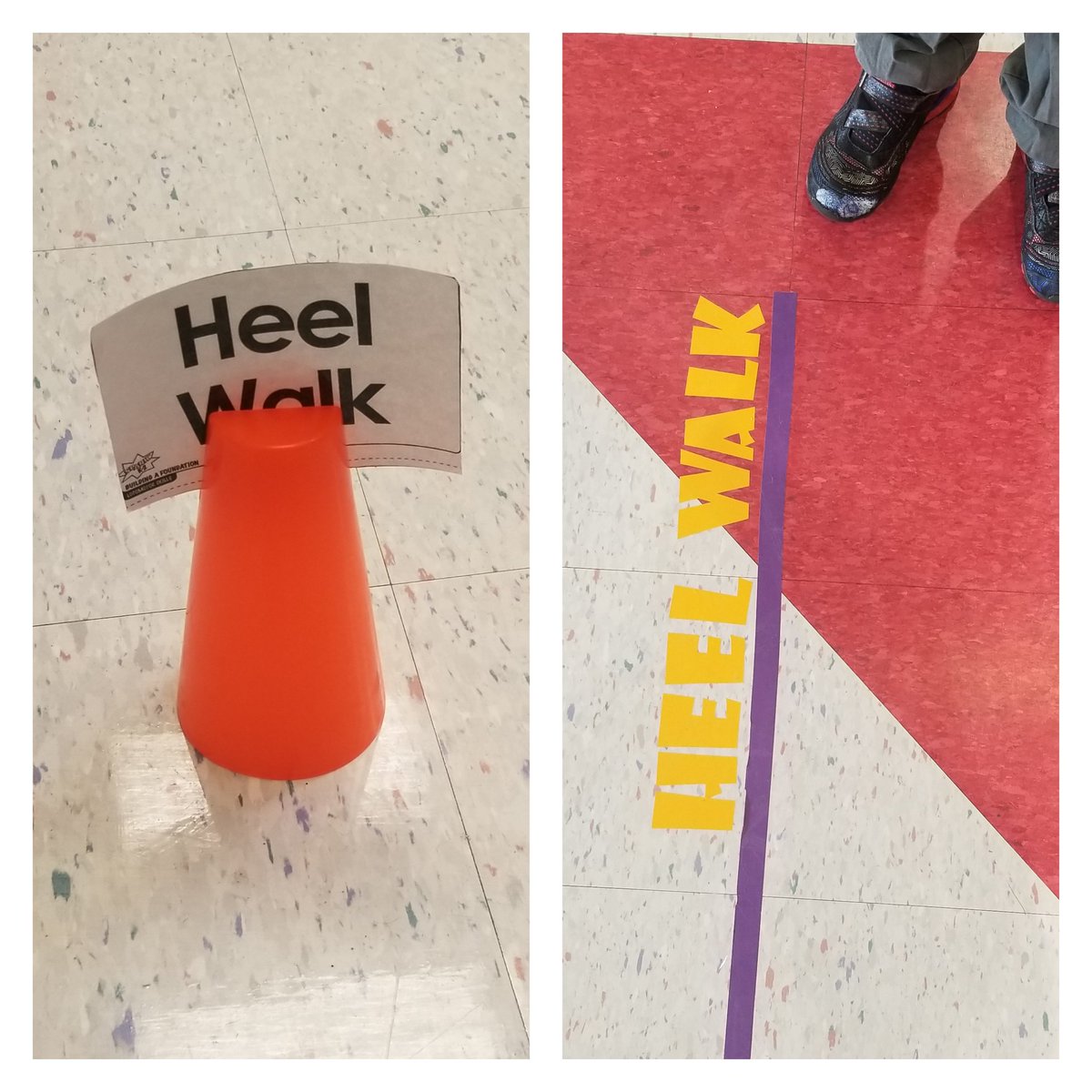 From setting up cones ➡️ vinyl on the floor. Such a time saver and the students who don't read well remember the order!