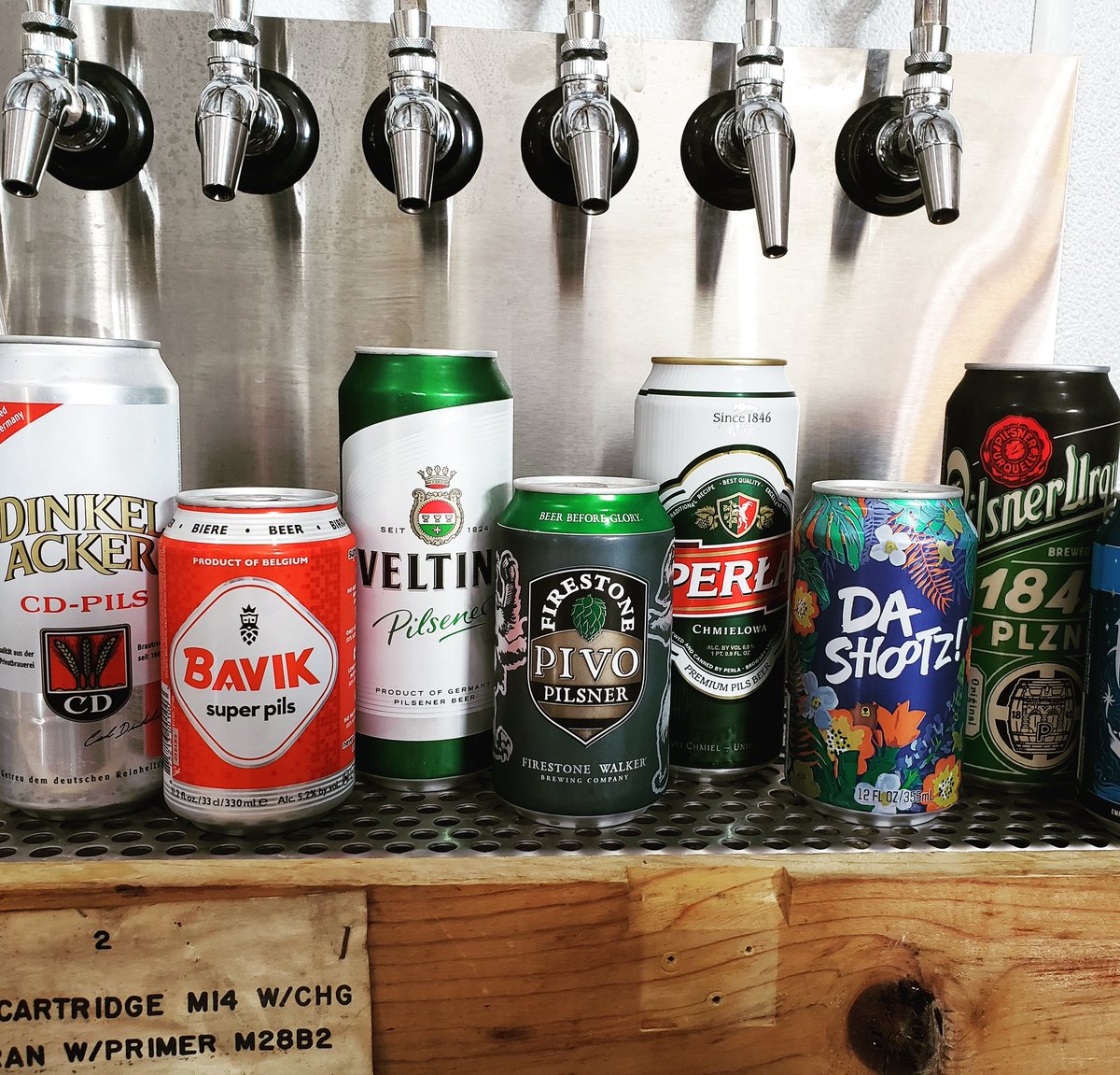 Brewing a Czech/Bohemian Pilsner today. So we snagged a few cans to help us dial in the flavor and aroma profiles.
