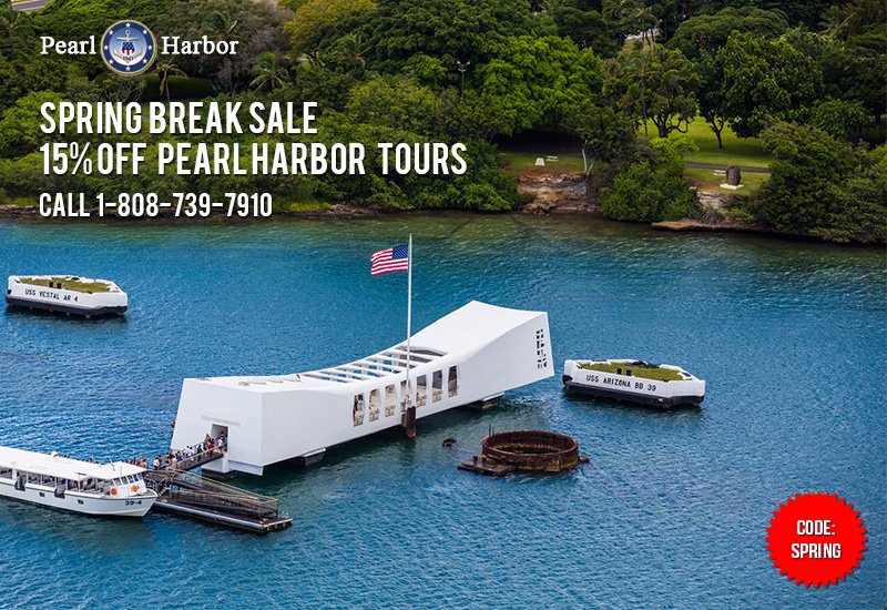 PearlHarborOahu's tweet photo. https://t.co/9FtkPotaq0 Pack your bags for an affordable #springbreak to #Hawaii and don't forget to pay your respects to the fallen soldiers at #PearlHarbor. Book now &amp; get 15% off Pearl Harbor tours with Code SPRING! #springbreaksale #springbreakdeals #pearlharbortours https://t.co/WAAutfX8vW