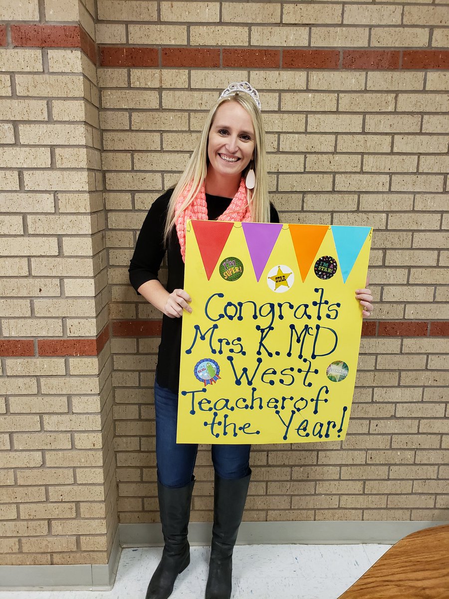 tduffmath's tweet photo. Proud of you, @makin4thCOUNT for being chosen as the West Teacher of the Year!  You deserve it!  @Westwfisd @jwjacobsWFISD @AshleyNLamb @Kuhrteous @PeterEGriffiths #iamwfisd #betheone https://t.co/knJGjlOVSu