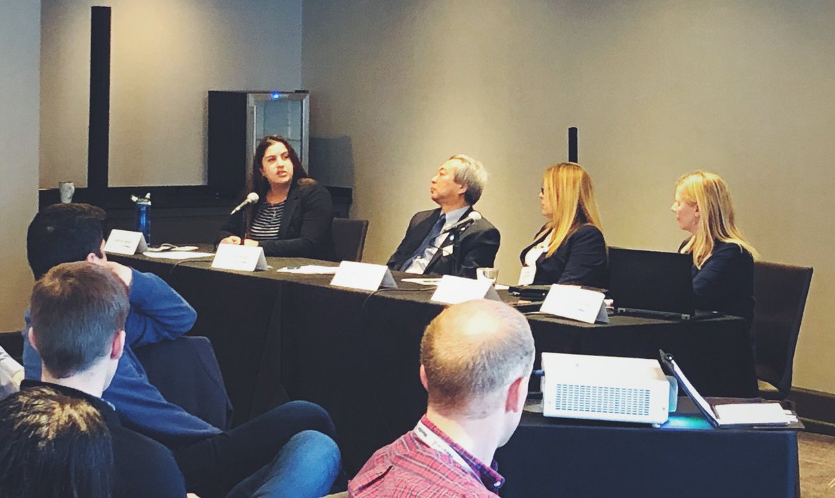 AshleyEWaldron's tweet photo. @JMJensenPE speaking at the #awwaYPtraining event today about how she got involved with @awwa. Very inspiring to hear from this talented and passionate panel. #myroleinwater #thevalueofwater https://t.co/ai48itt78B