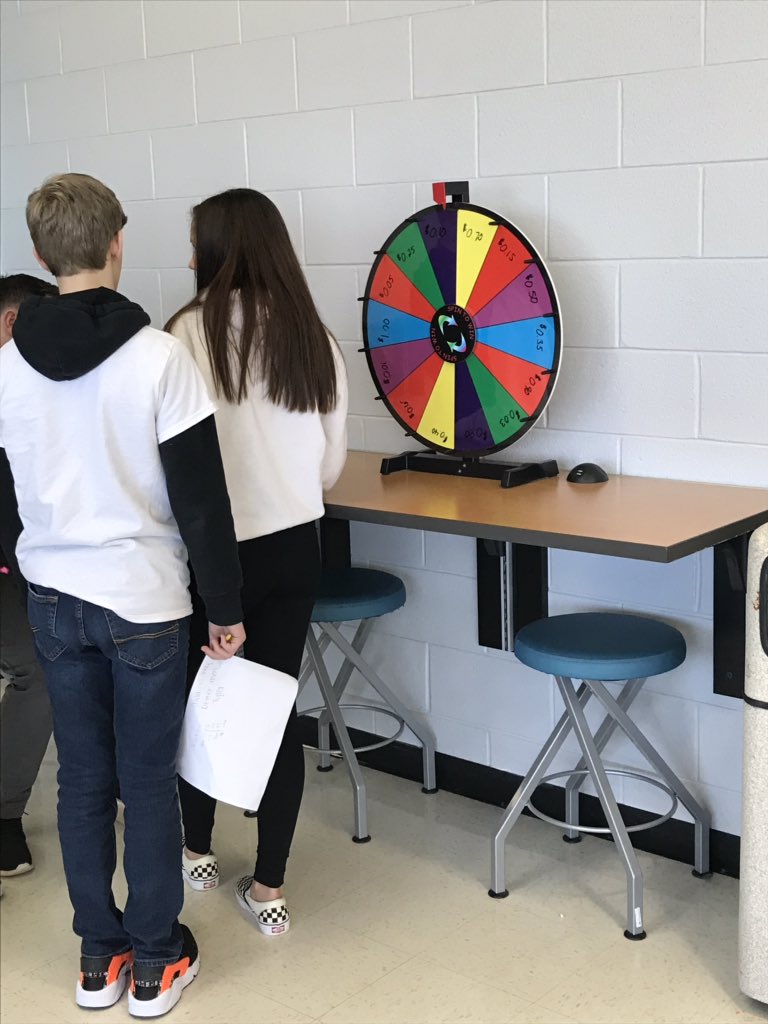 115yms's tweet image. Awesome learning activity today combining balancing equations in science with math class.  Take a spin on the wheel when you have correctly completed 5.  #whatifyms #mathscience #sciencemath