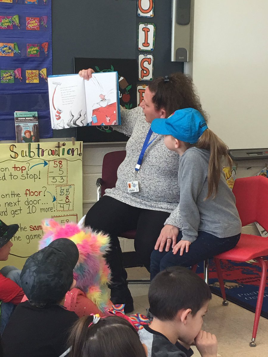harmana16's tweet photo. Kicked off Read Across America with today’s Guest Reader. Thank you Mrs. Imboden for reading The Cat in the Hat to us today!! https://t.co/2aDhv5w21F