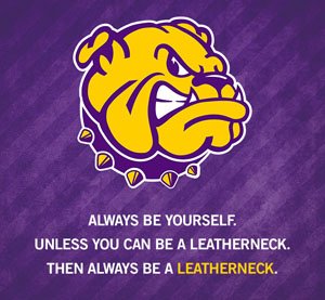WIUAlumni's tweet photo. Calling all Alumni: Give a shout-out to Western Illinois University because ... once a Leatherneck, always a Leatherneck. 💜💛 https://t.co/R9dKYllASw https://t.co/R7hcsXRYod