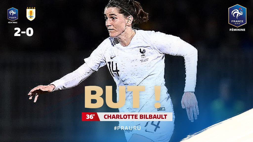 La lucarne de Charlotte Bilbault pour le 2-0 ! #FRAURU