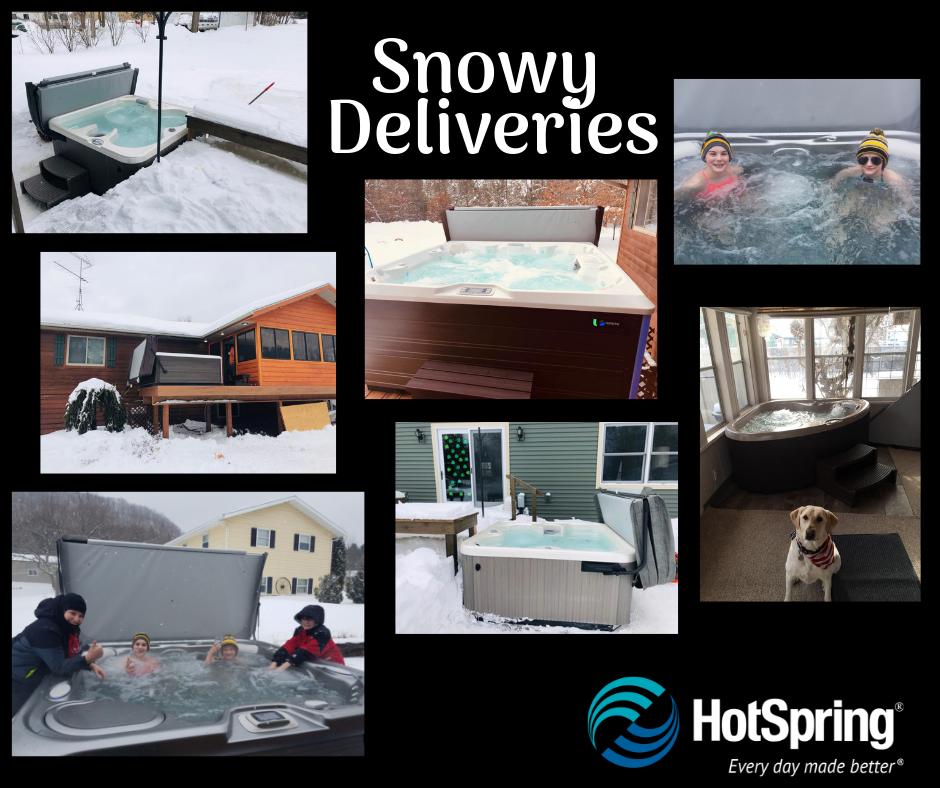 HotSpringLaX's tweet image. Despite the cold temperatures &amp;amp; snow days, our crew has been working like crazy to make sure all of our new customers get their #HotTubs in time to enjoy them while the #snow still falls! (608) 788-7747 #EveryDayMadeBetter