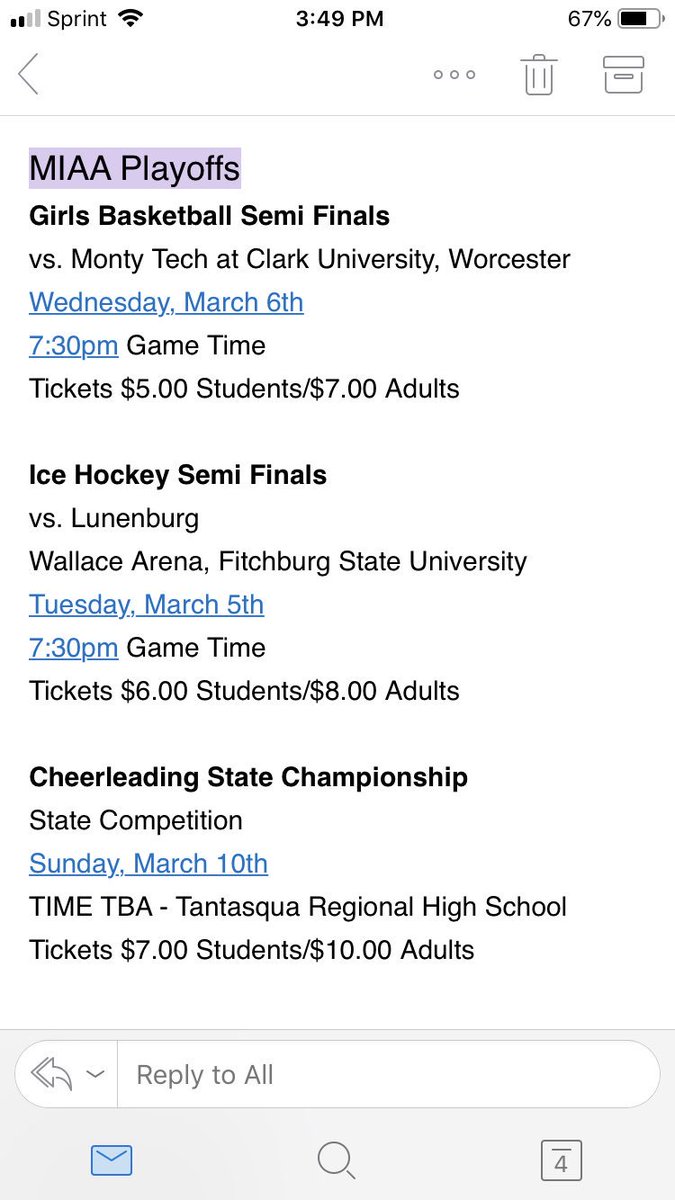 Support our sports teams this week and earn a point!