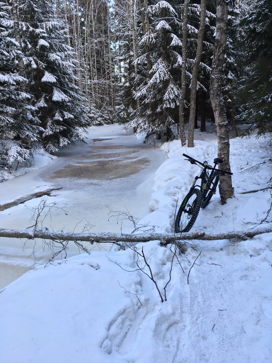 sebenteri's tweet photo. Mies ja pyörä, jossain polulla😎#talvipyöräily #pajuluoma #finland #suomi 🇫🇮#trekbikes #rideep #cycli #seinäjoki https://t.co/QdfRvs1WTO