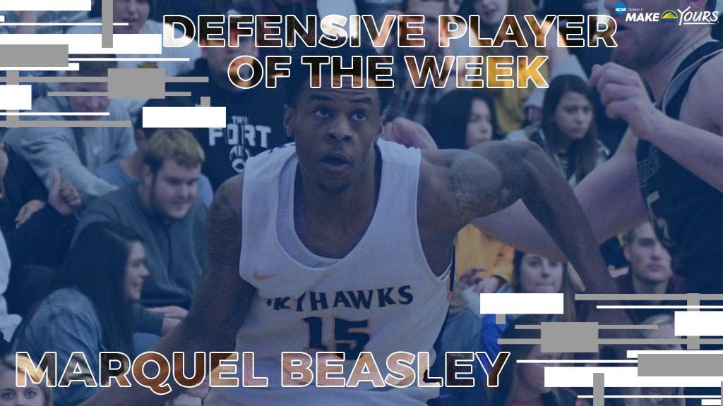 FLCMBasketball's tweet photo. Big time. 

25 points. 13 Rebounds. Three assists.  Two blocks. Two steals. 10-19 from the field.

We usually call him Quel, but this week, @AirBeasley5 is your @RMAC_SPORTS Defensive Player of the Week! https://t.co/f4jAwv6t61