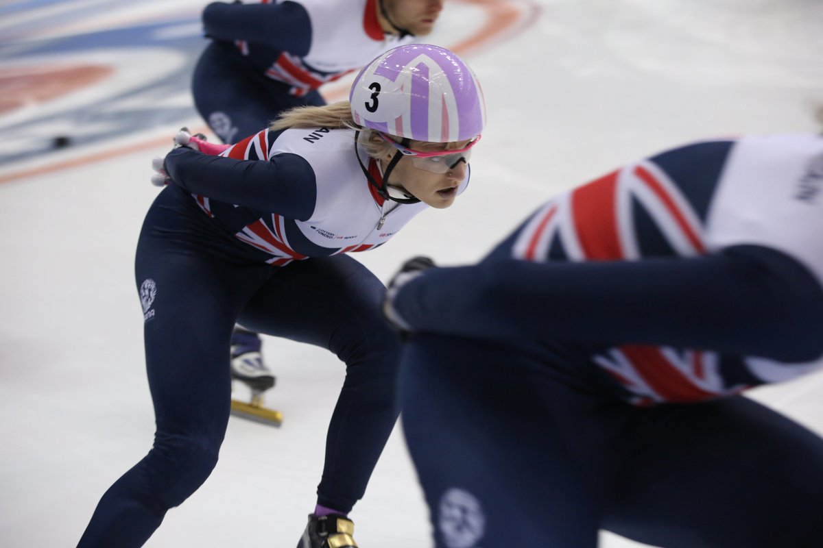 The GB Short Track Speed Skating team are in Sofia, Bulgaria ahead the @ISU_Speed World Championships, 8th - 10th March. Taking part are Olympians Elise Christie, Kathryn Thomson, & Farrell Treacy #OneHandDown #GBShortTrack