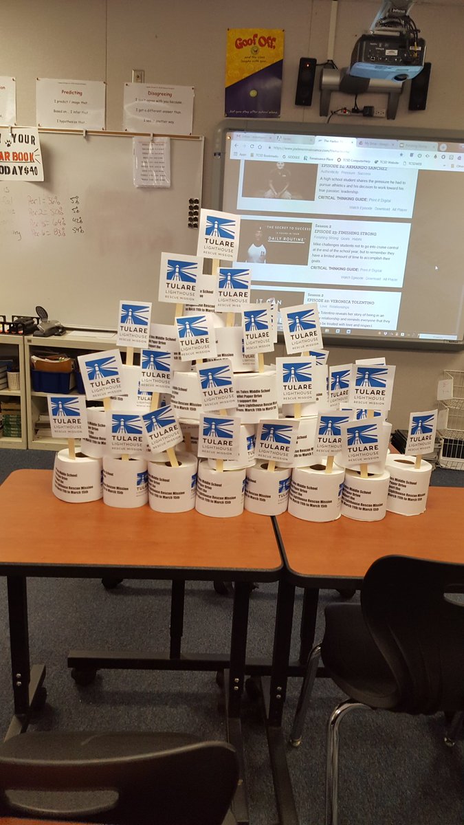 RasmussenYB_ELA's tweet photo. Who says ads need to be posters? Ss organizing TP Drive for Lighthouse Rescue Mission. Donate @ LT from March 11-15.
Thank you @mikesmithlive @drphilcampbell for helping fan the embers that were there already in our Ss. @J_Renaissance @TheHarborTV 
#TCSDSHARE #LTstripes #giveback https://t.co/sjLmMby4YB