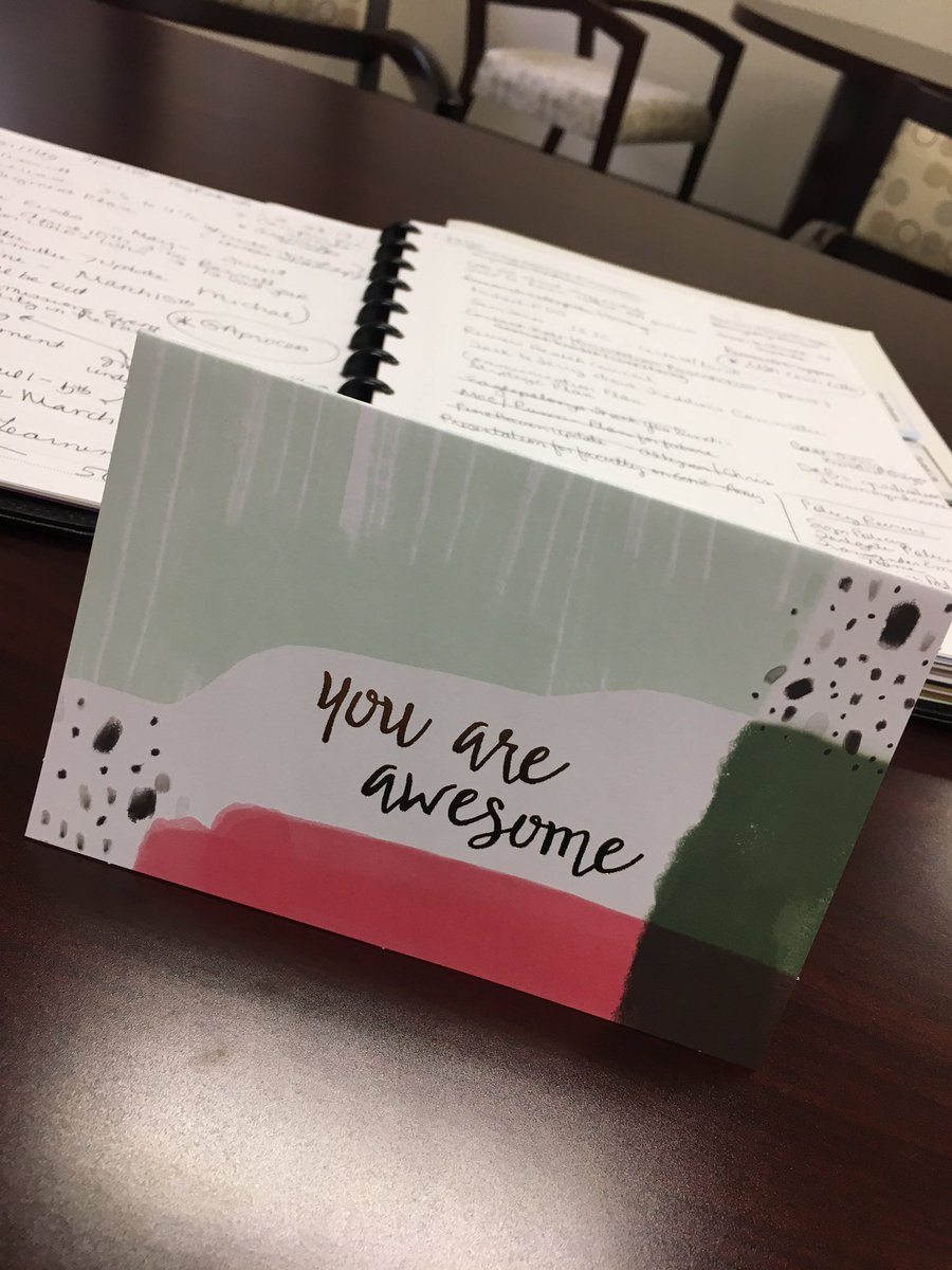DeeDeeAnd1's tweet photo. I think I’ll leave this right here in front of my To Do list today to remind me how lucky I am to work with people like @laura_cagle! She made my day, week, and year. #HandWrittenNotesAreTheBest #LoveYouLaura #StrongWomen https://t.co/FdSalU2YSC