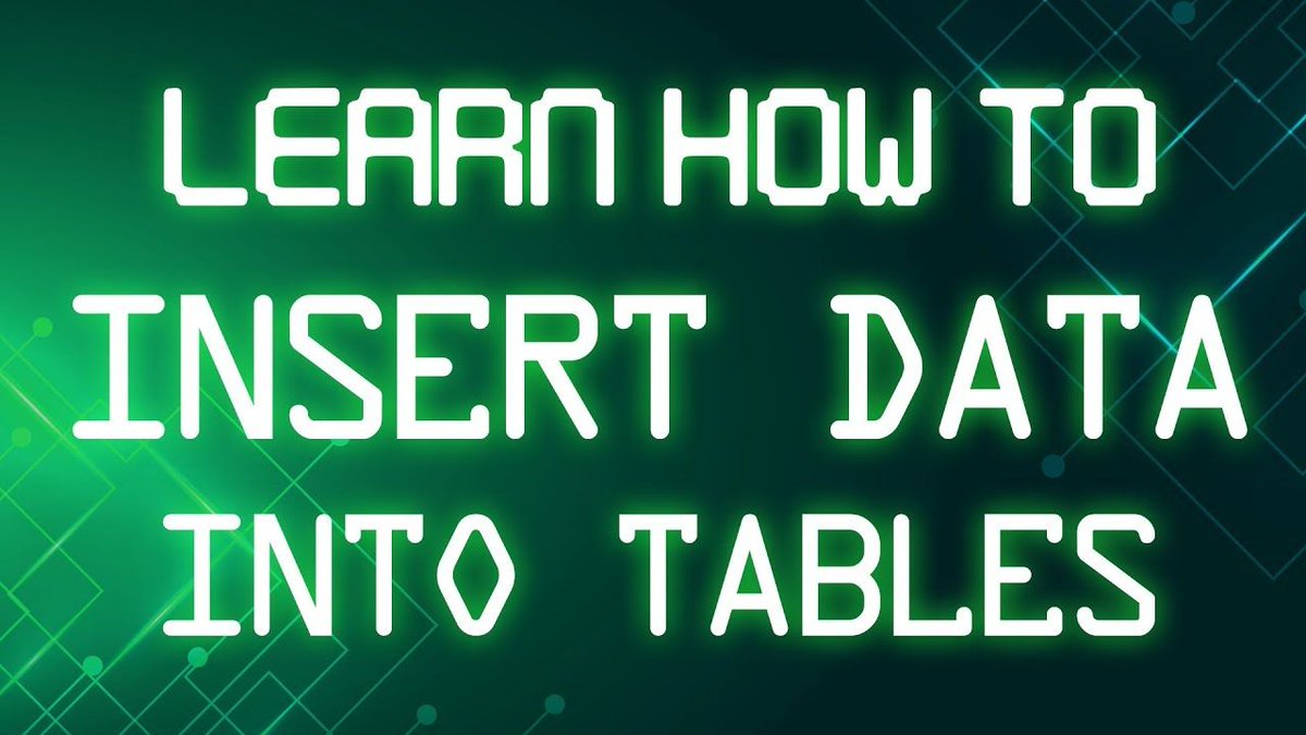 365datascience's tweet photo. Hey everyone! Don't forget to subscribe to our YouTube channel to enjoy more exclusive content! Also, check out this video to learn how to insert data into tables! Enjoy learning! #datascience #365DataScience #insertstatement #365DataScience  https://t.co/gExn0yORtM https://t.co/tI9QMUYIWf
