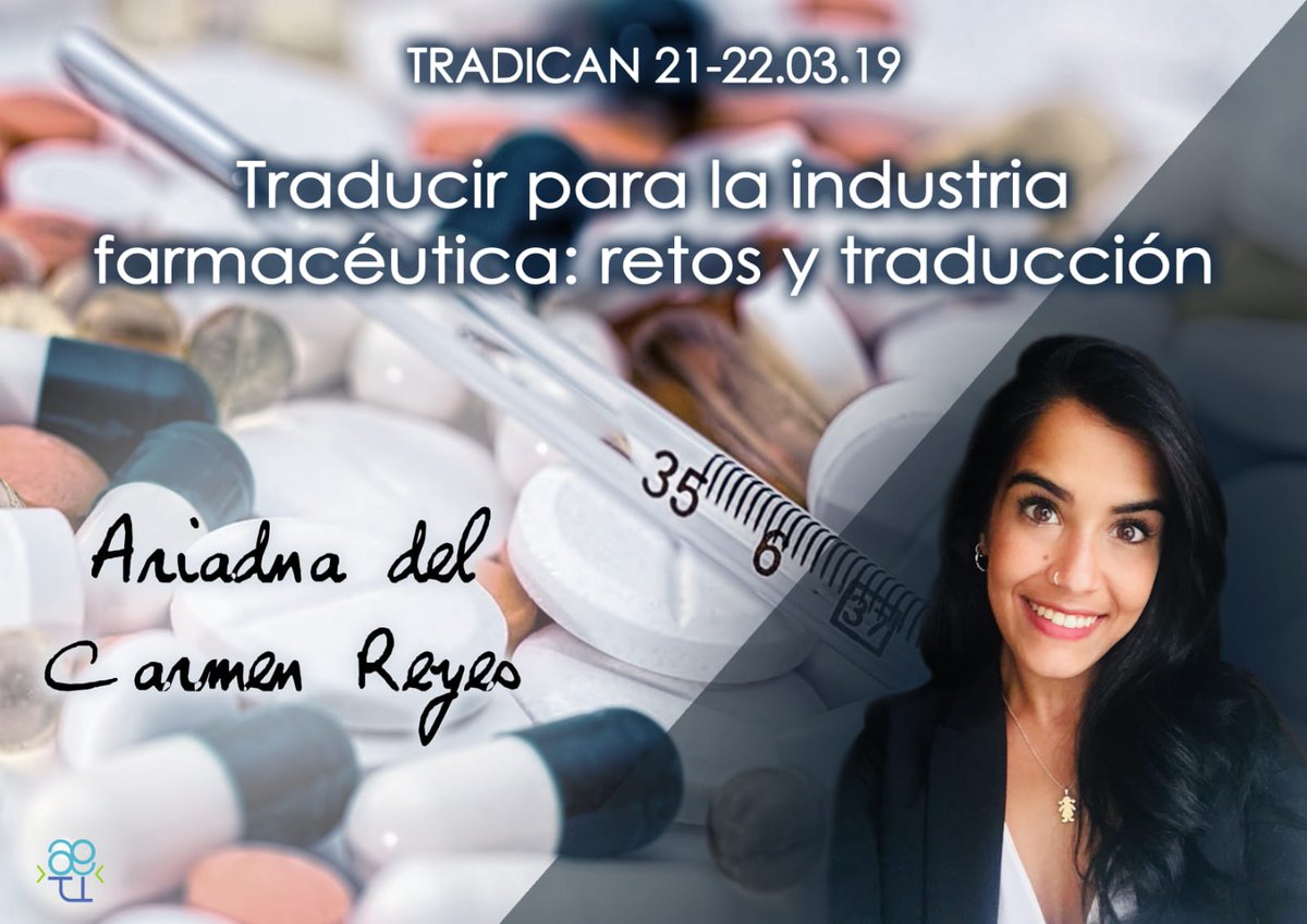 ¡Lunes de Carnaval y venimos con otra ponencia bajo el brazo! 
Si quieres saber cómo es el mundo de la traducción en la industria farmacéutica, no te puedes perder la ponencia de Ariadna del Carmen Reyes. 
Inscripciones, aquí: goo.gl/forms/m7AFIFro…
