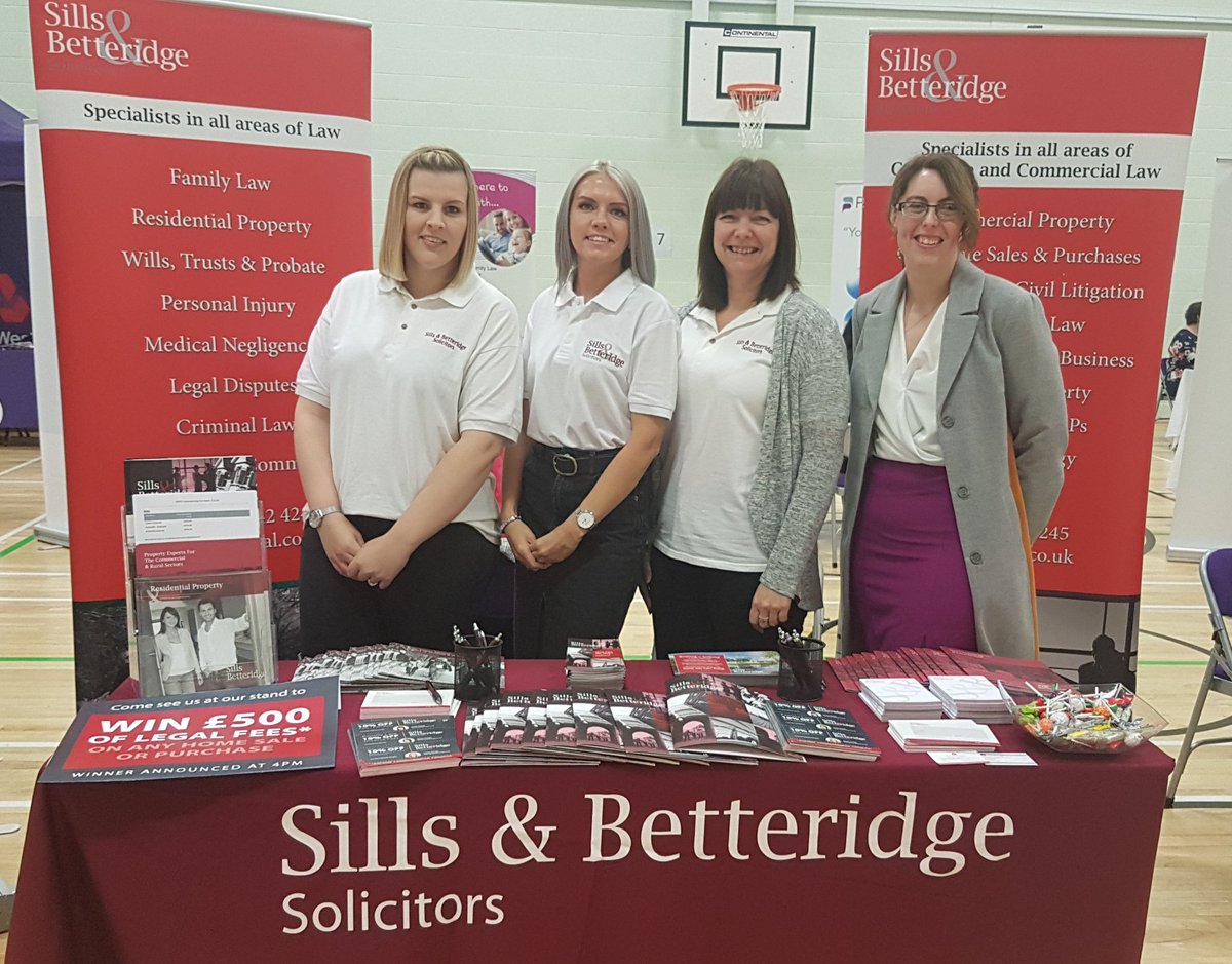 sillslegal's tweet photo. Heres some of our Scunthorpe property team at the North Lincs Homeowners Expo on Saturday which we supported with @walshesproperty @NorthLincsCNews &amp; Smooth Financial Solutions Ltd.  Congrats to the winner of the free conveyancing package! We look forward to helping you move home https://t.co/MHgk1rmmPg