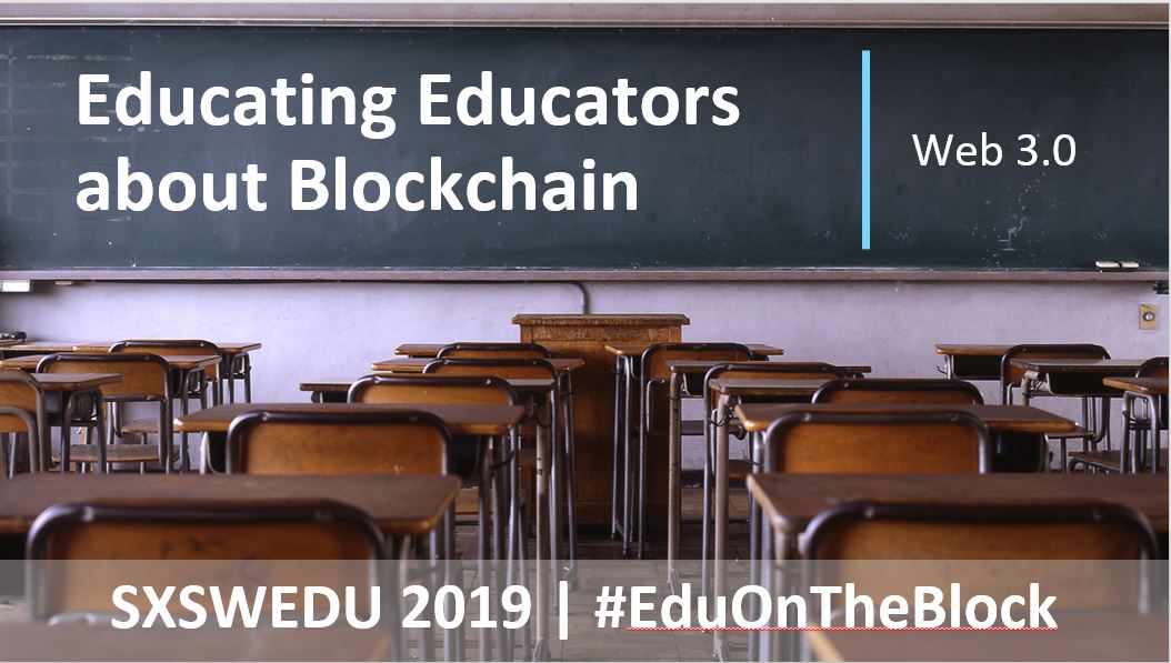 IPProfEvans's tweet image. See you at 5:00 PM in the #Austin Conv Center room 10C for "Educating #Educators about #Blockchain" w @ClemsonUniv's @ShontaviaJEsq &amp;amp; @TulaneLaw's @ProfKNJohnson #eduontheblock #education #educator #edutech #blockchainedu #SXSWEDU #SXSW2019