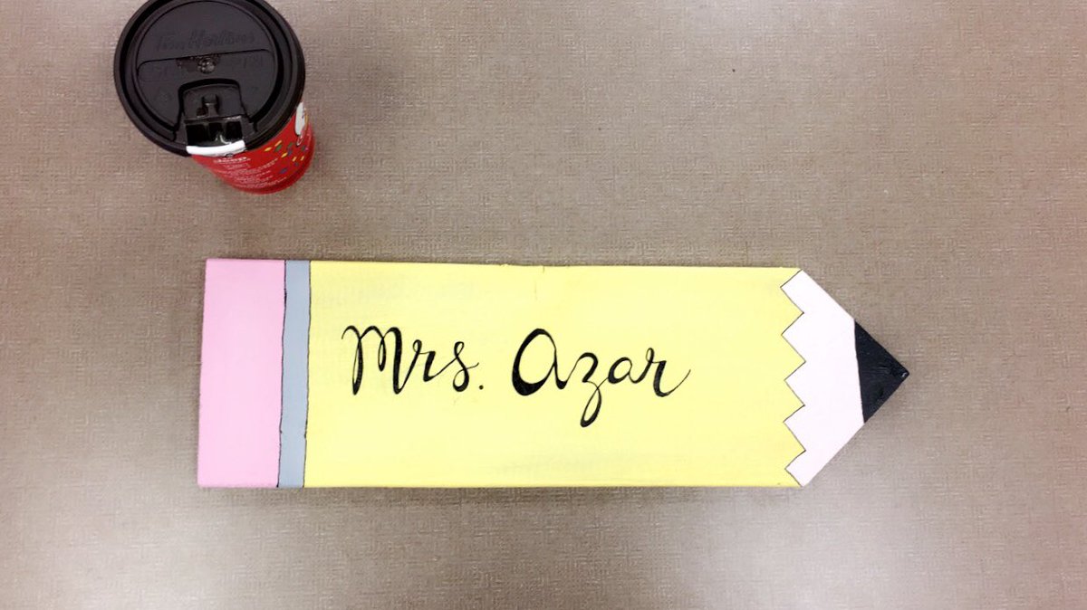 MissVennettilli's tweet photo. I have the best friends on the planet. Thank you, Alicia Belanger, for my first piece of classroom decor 😍 Next August, I’ll change from Miss. Vennettilli to Mrs. Azar 🍎👩🏼‍🏫 I love it! https://t.co/SWfB1FfEGm