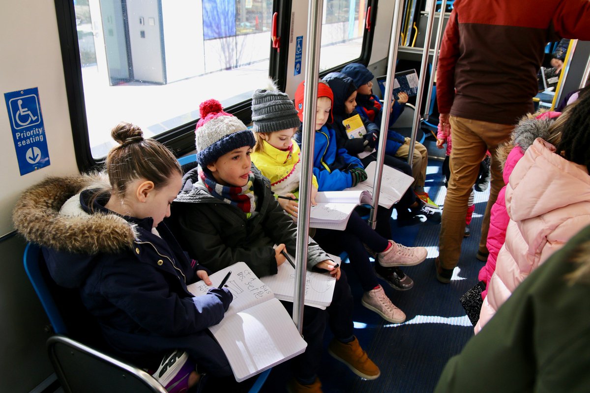 How do people who use wheelchairs ride the bus? How do the visually impaired know when to exit the bus? Thanks to <a href="/cta/">cta</a> for showing our first-graders how buses are #accessible for people with disabilities. #IBPYP