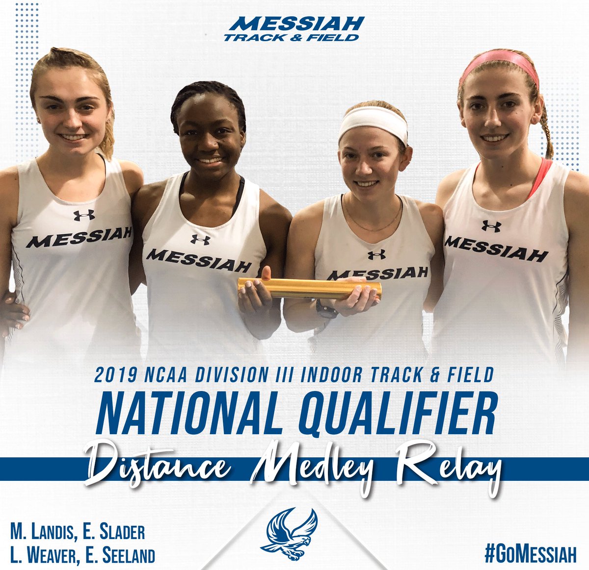 MessiahSports's tweet photo. The Falcons are sending Taylor Wiederrecht, Esther Seeland, and the women’s Distance Medley Relay team to Boston this weekend for the Division III Indoor National Championships! #GoMessiah #MessiahXCTF #d3tf https://t.co/s3Edk8pHhn