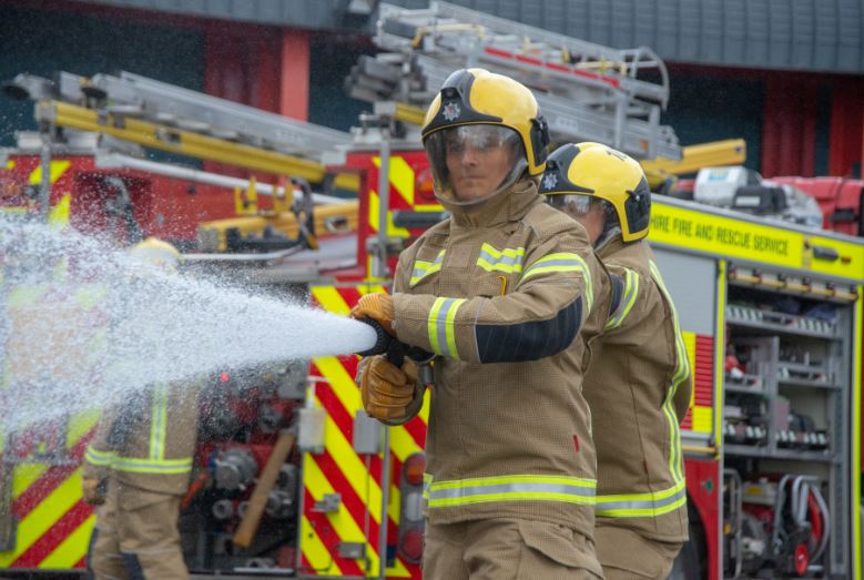 The future looks bright for firefighters in Northamptonshire as they can now be seen out and about in new, gold-coloured fire clothing – the first major change in kit the service has seen in 15 years. For more details, see bit.ly/2UhGShS