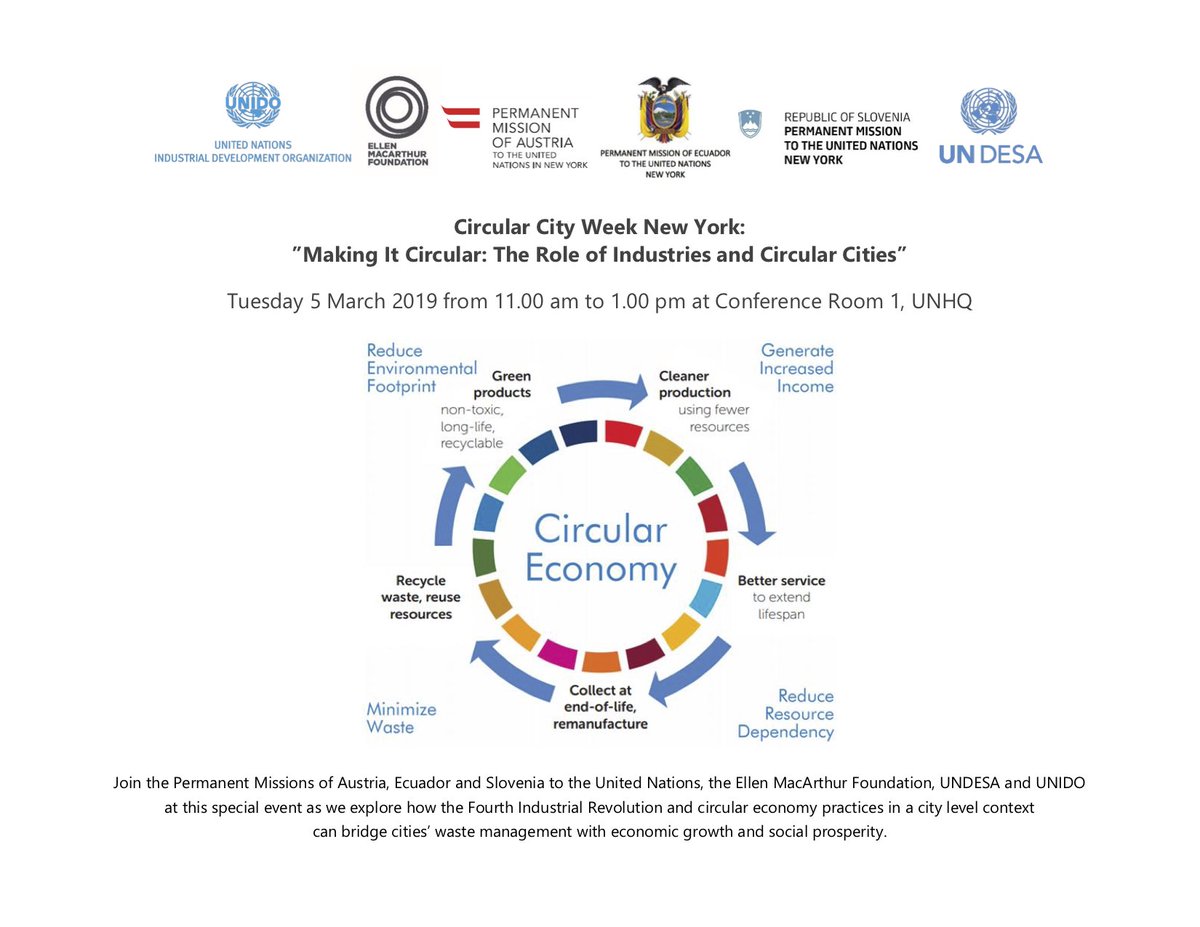 UNIDONewYork's tweet photo. COMING UP: @UNIDO will jointly host an event during #CircularCityWeek tomorrow - “Making it Circular: The Role of Industries
and Circular Cities".
For more information on our work, check out the following links:
- https://t.co/lSm66YJzpR
- https://t.co/5py7f3mmxe https://t.co/p1QOzziucr