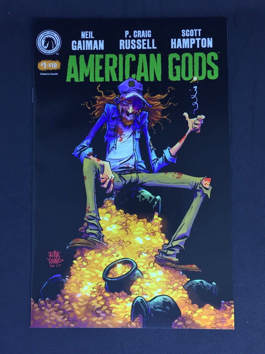 cape_comics's tweet photo. America Gods! Less than a week! Are you watching? what do you think? For more Skottie Young covers check out #SkottieYoungCC 

@STARZ @americangodsus @DarkHorseComics https://t.co/DG55sEPB1P