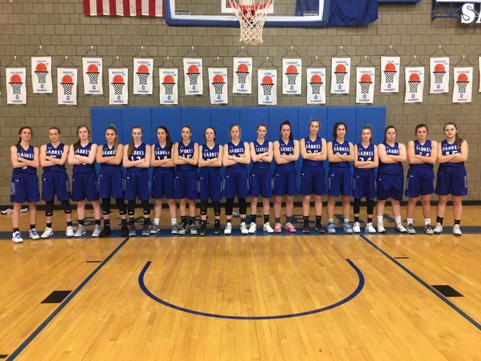 TAkervik's tweet photo. @SabreGBB @aubriakervik @kmart_25 Thanks for a great season lady Sabres, we’re proud of your on court and off court accomplishments 🏀🏀 and for how you represented our community throughout the season!! https://t.co/DPKHbLtF0J