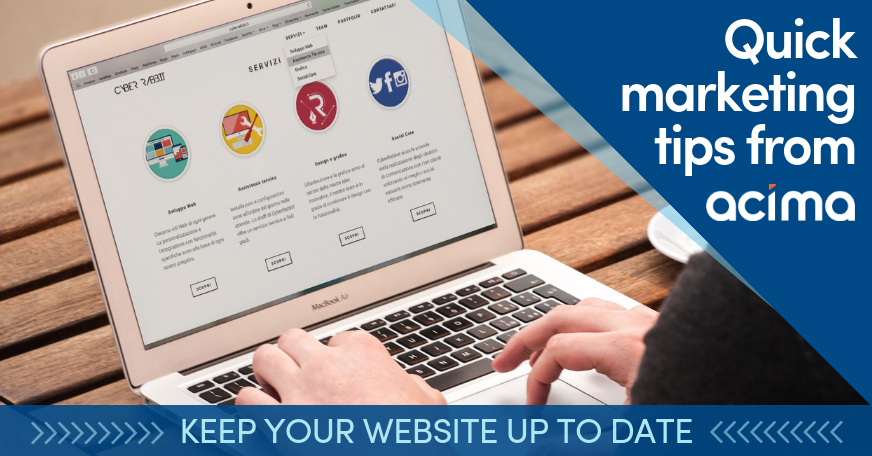 AcimaLeasing's tweet image. Merchants: Do you keep your website up to date? If visitors see that your website isn’t current, you could lose trust with potential customers. Consistently update your site with new content AND remove anything that is outdated or obsolete!