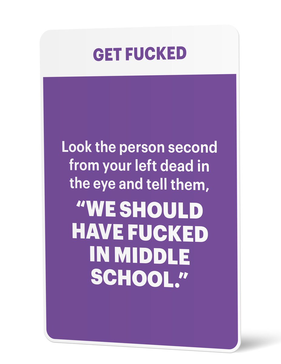 Try this at work and let us know how it goes!
(Just kidding.)
(Or are we?)
byeliver.fun/cardgame
#nsfw #startmondaystrong #drinkinggames