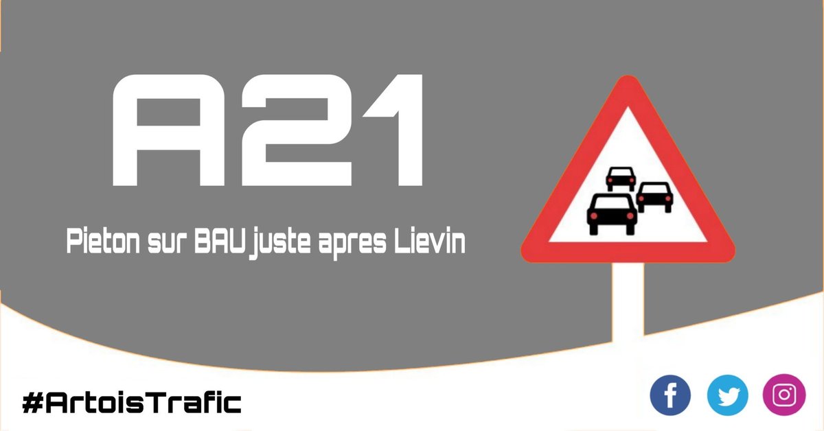 Artoistrafic's tweet photo. #A21 :
Pieton sur bande d'arret d'urgence sur A21 sens Douai vers Aix-Noulette juste apres la sortie Lievin.
Prudence il regarde les vehicules passés. @PoliceNat62 @HORIZONLaRadio @MonaFM https://t.co/vraZNqYCBH