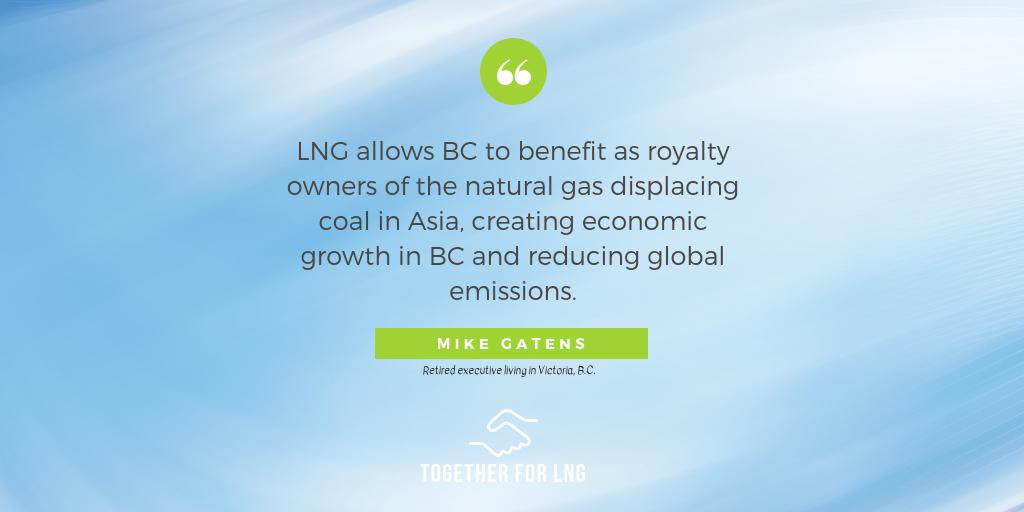 Together4LNG's tweet photo. Why Victoria's Mike Gatens is one of our LNG Champions. Now, will you join him as a champion for LNG in BC? Here's where you can do that: https://t.co/QNsIlWpZUe #bcpoli #LNGInBC https://t.co/EOITYquKTw