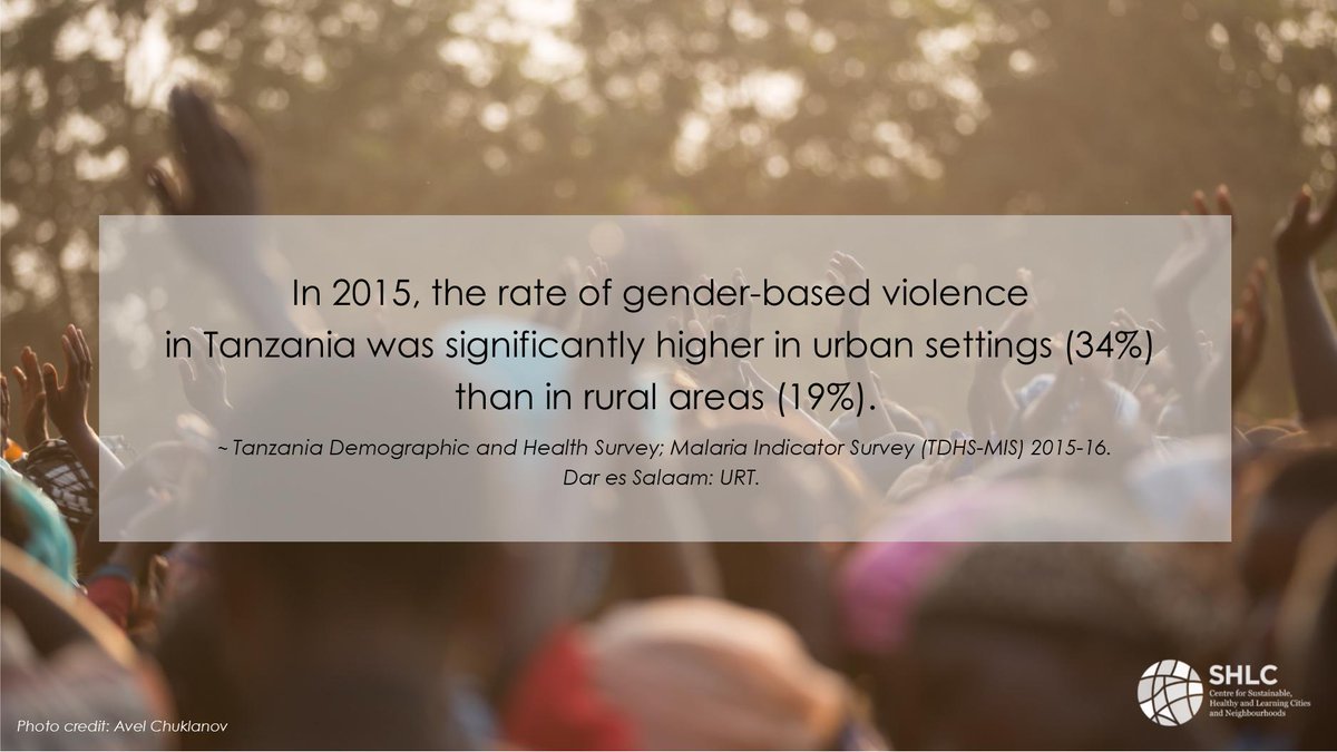 In #Tanzania the rate of gender-based violence in #urban areas (34%) is almost double that in #rural areas (19%)

Read more about #Tanzania here: bit.ly/2VzCH15 

#GCRF #urbanresearch #sustainablecities #neighbourhoods #IWD2019 #BetterforBalance